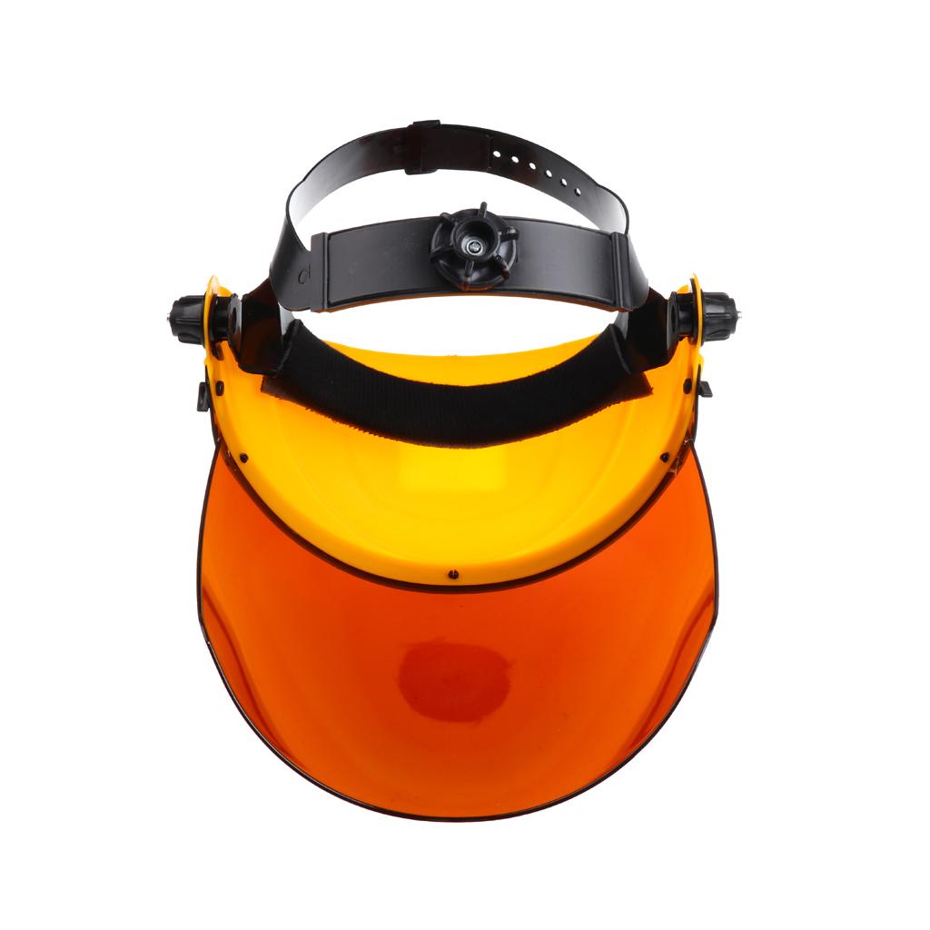 Welding Safety Face Shields Head Mounted Polycarbonate Helmet Brown