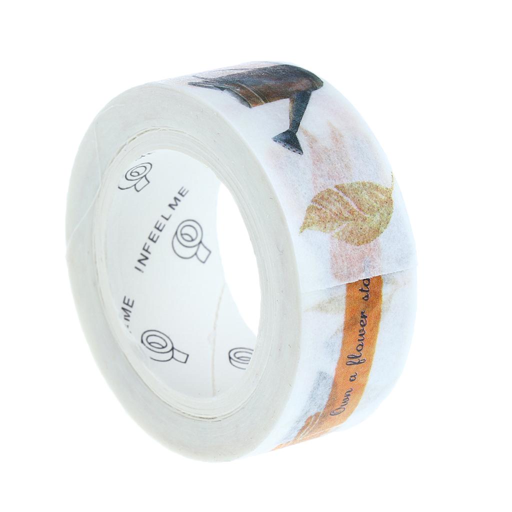 DIY Notebook Decorative Masking Tape Adhesive Paper Sticker 15mm x 10M #12