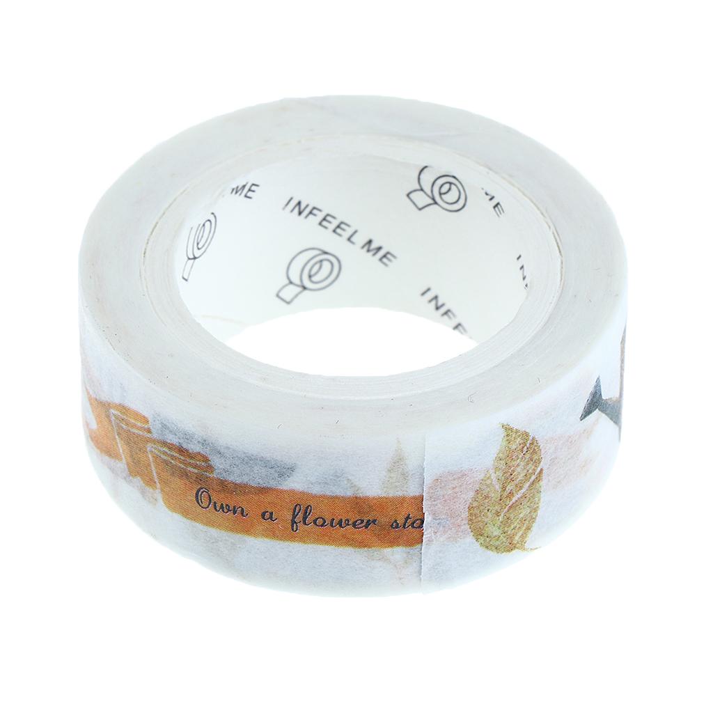 DIY Notebook Decorative Masking Tape Adhesive Paper Sticker 15mm x 10M #12