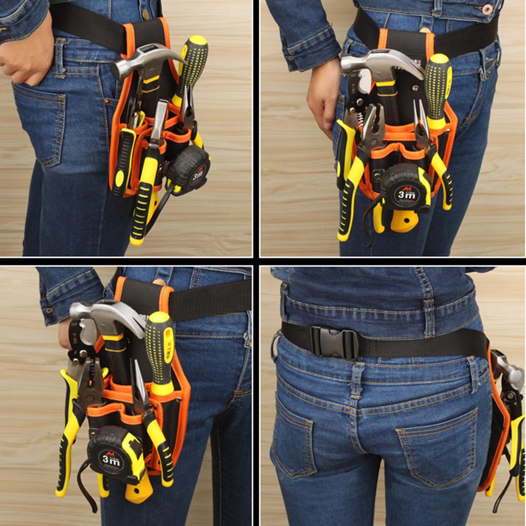 Electrical Tool Bag Waist Hanging Belt Holder Storage Pockets Type B