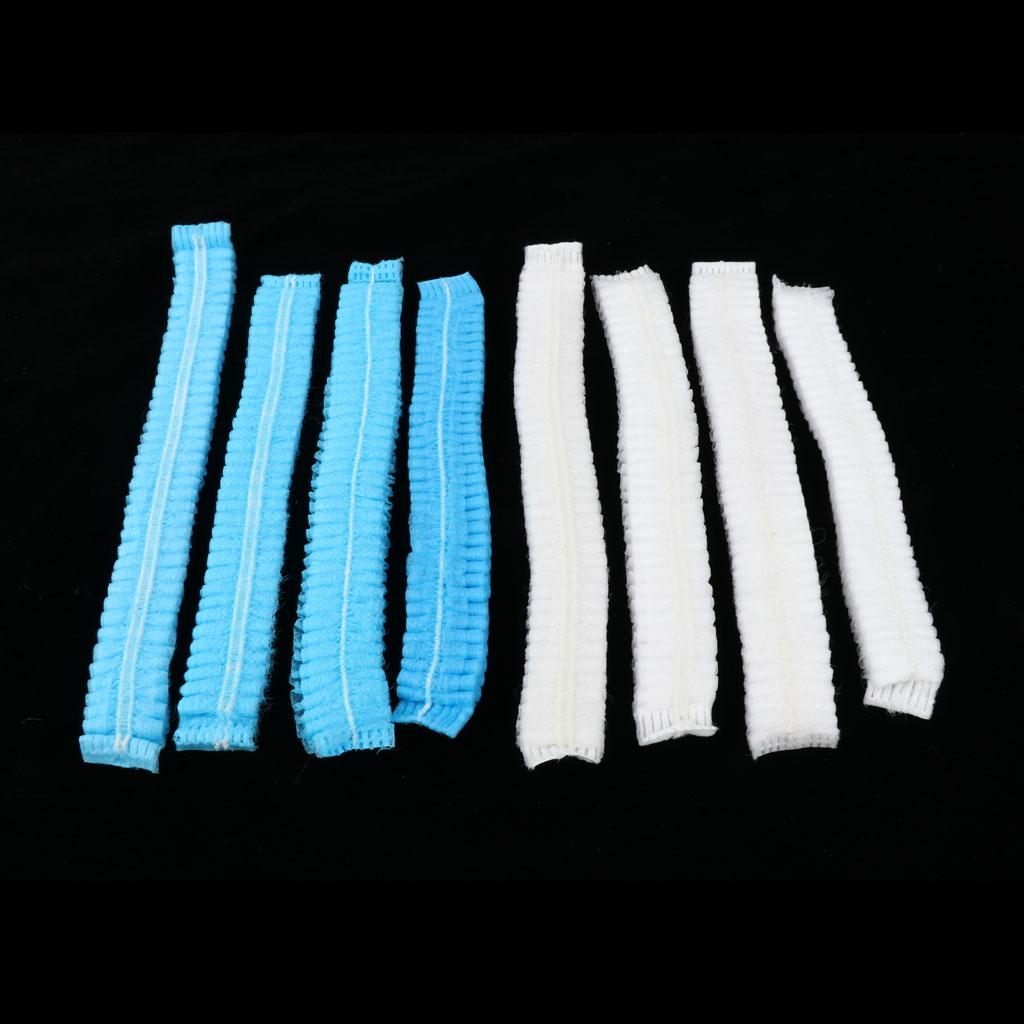 100pcs Disposable Non-woven Hair Net Cap Elastic White 1 Elastic Band