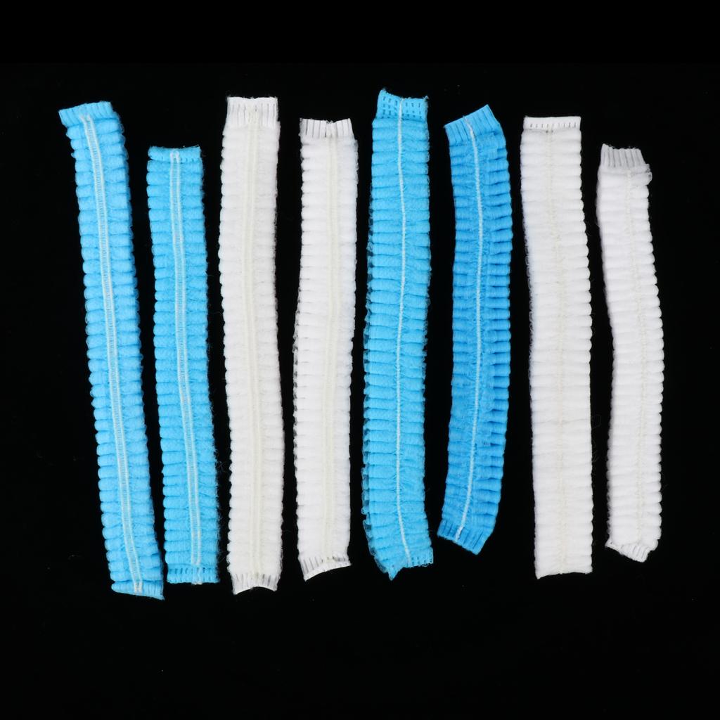 100pcs Disposable Non-woven Hair Net Cap Elastic White 1 Elastic Band