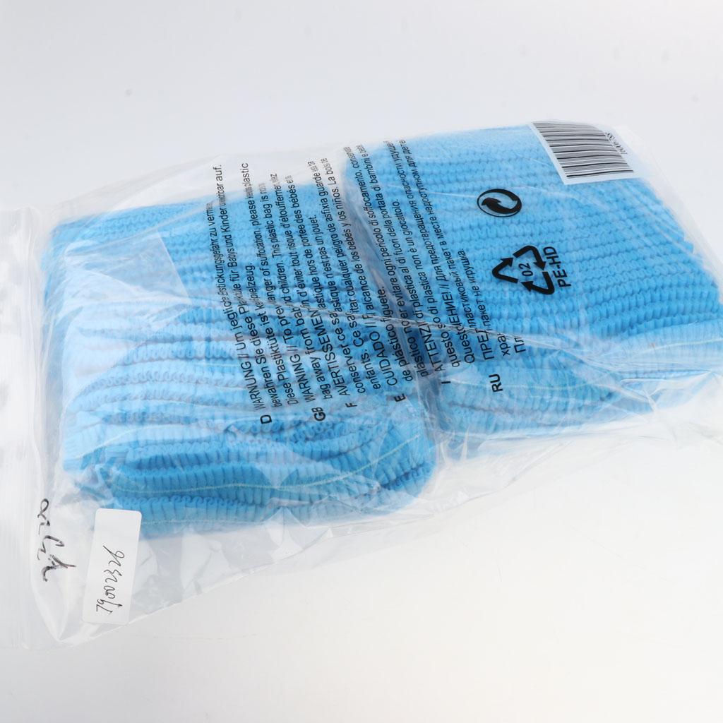 100pcs Disposable Non-woven Hair Net Cap Elastic Blue 1 Elastic Band