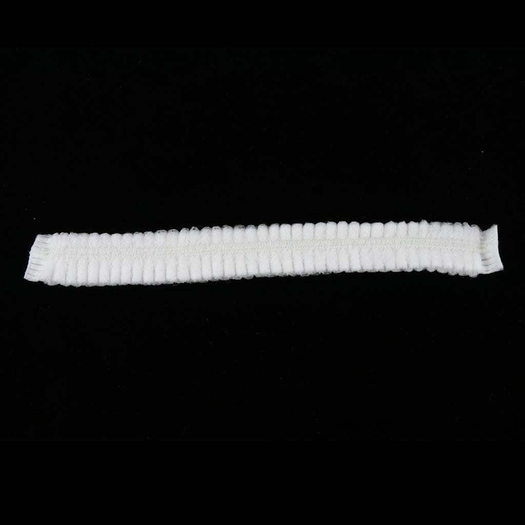 100pcs Disposable Non-woven Hair Net Cap Elastic White 2 Elastic Bands