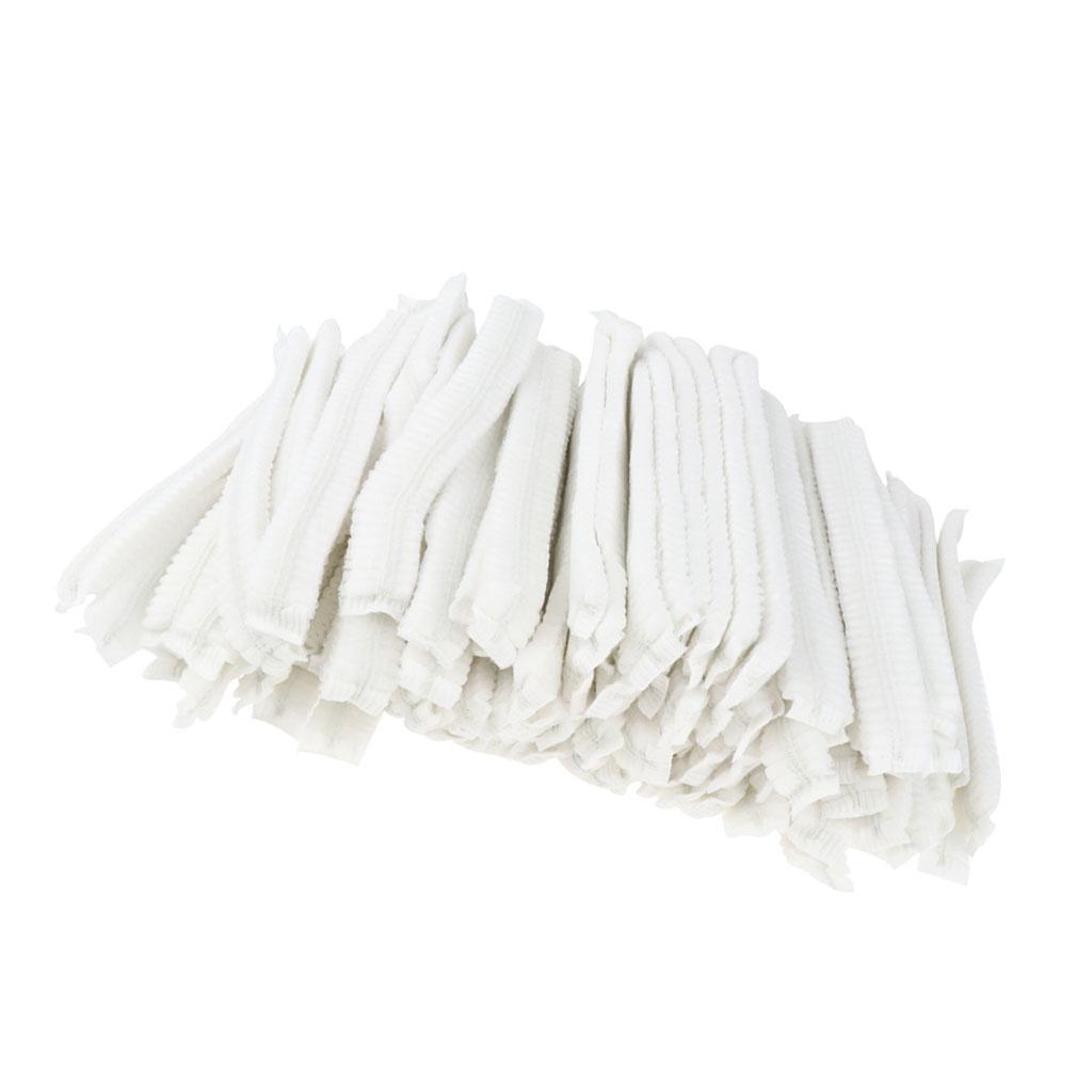 100 Pieces Non-woven Disposable Caps Hair Cover for Hospital Industrial Home