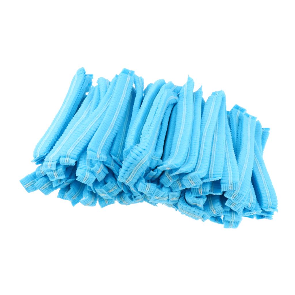 100 PCS Non-woven Disposable Caps Dust Proof for Hospital Industrial Home