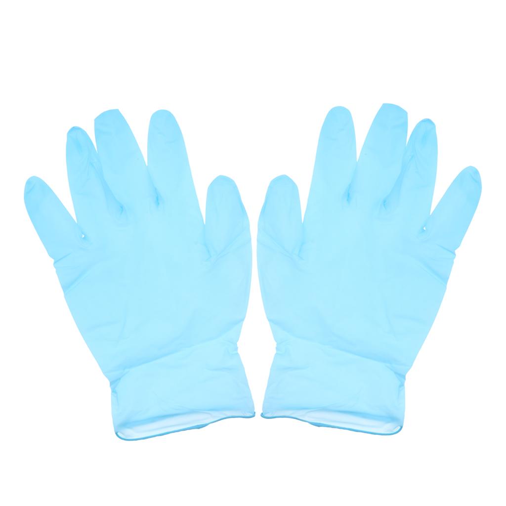 100 x Disposable Solvent Oil Resistant Gloves Latex Rubber Work Gloves M