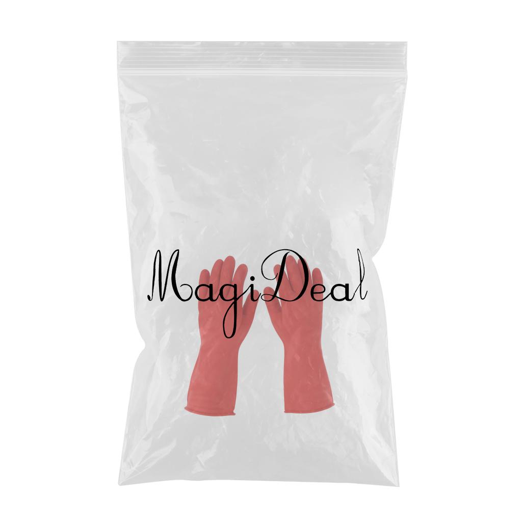 Latex Gloves Red 300mm Hand Safety Protection Kitchen Cleaning M