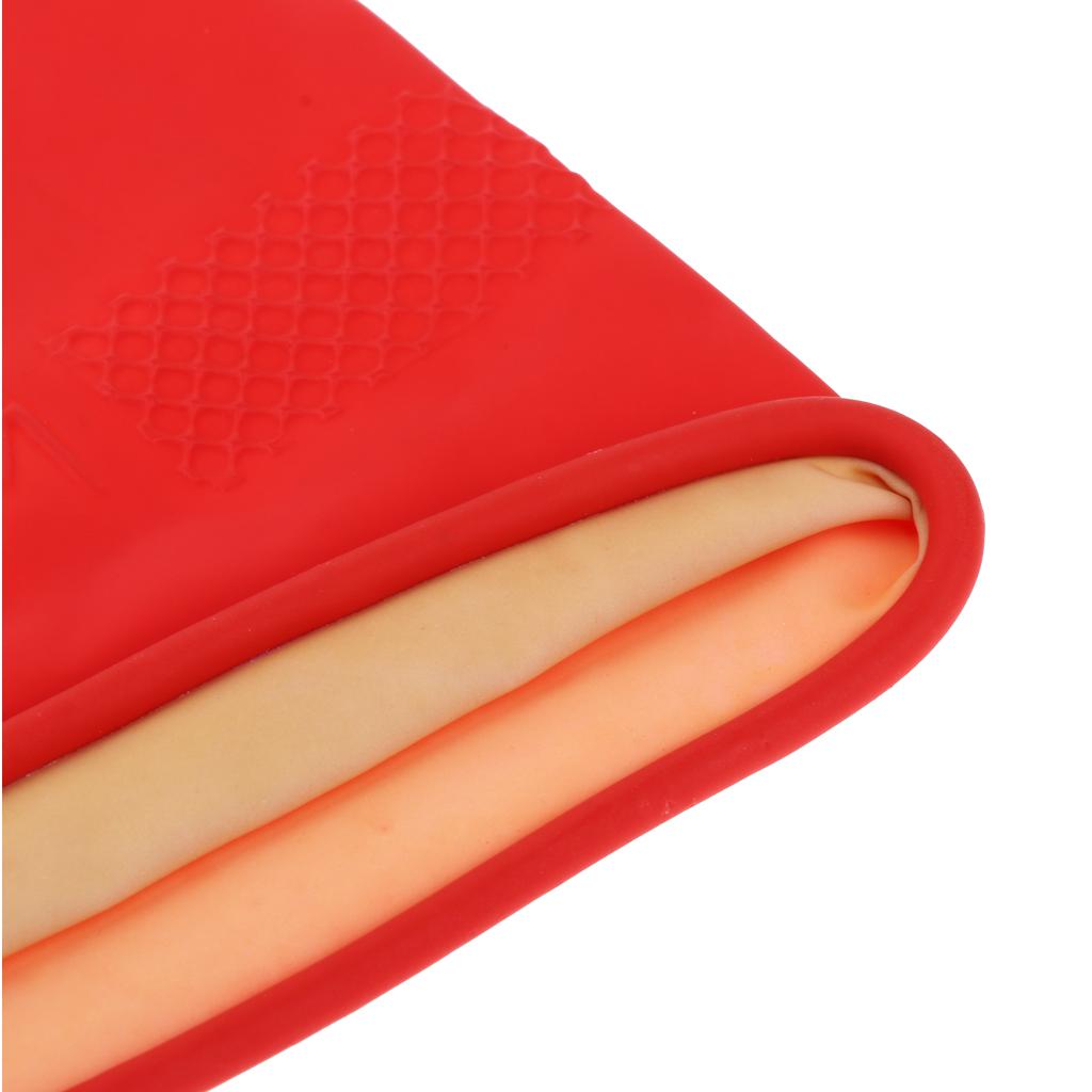 Latex Gloves Red 300mm Hand Safety Protection Kitchen Cleaning M