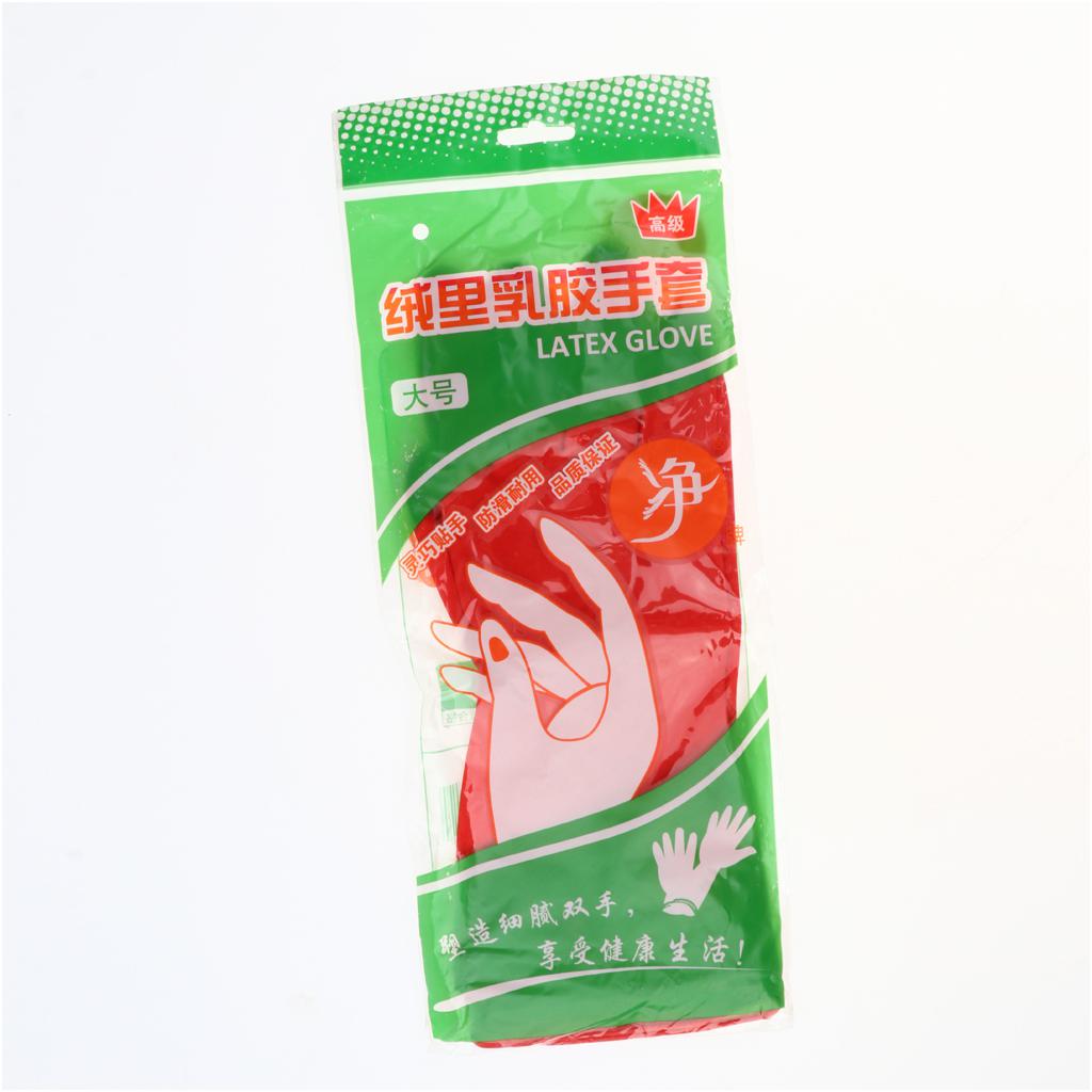 Latex Gloves Red 300mm Hand Safety Protection Kitchen Cleaning L