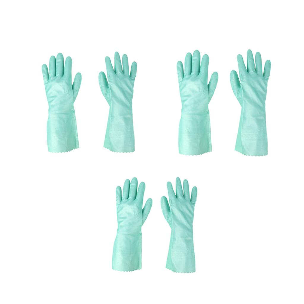 Latex&Nitrile Gloves Green 300mm Hand Safety Protection Kitchen Cleaning S