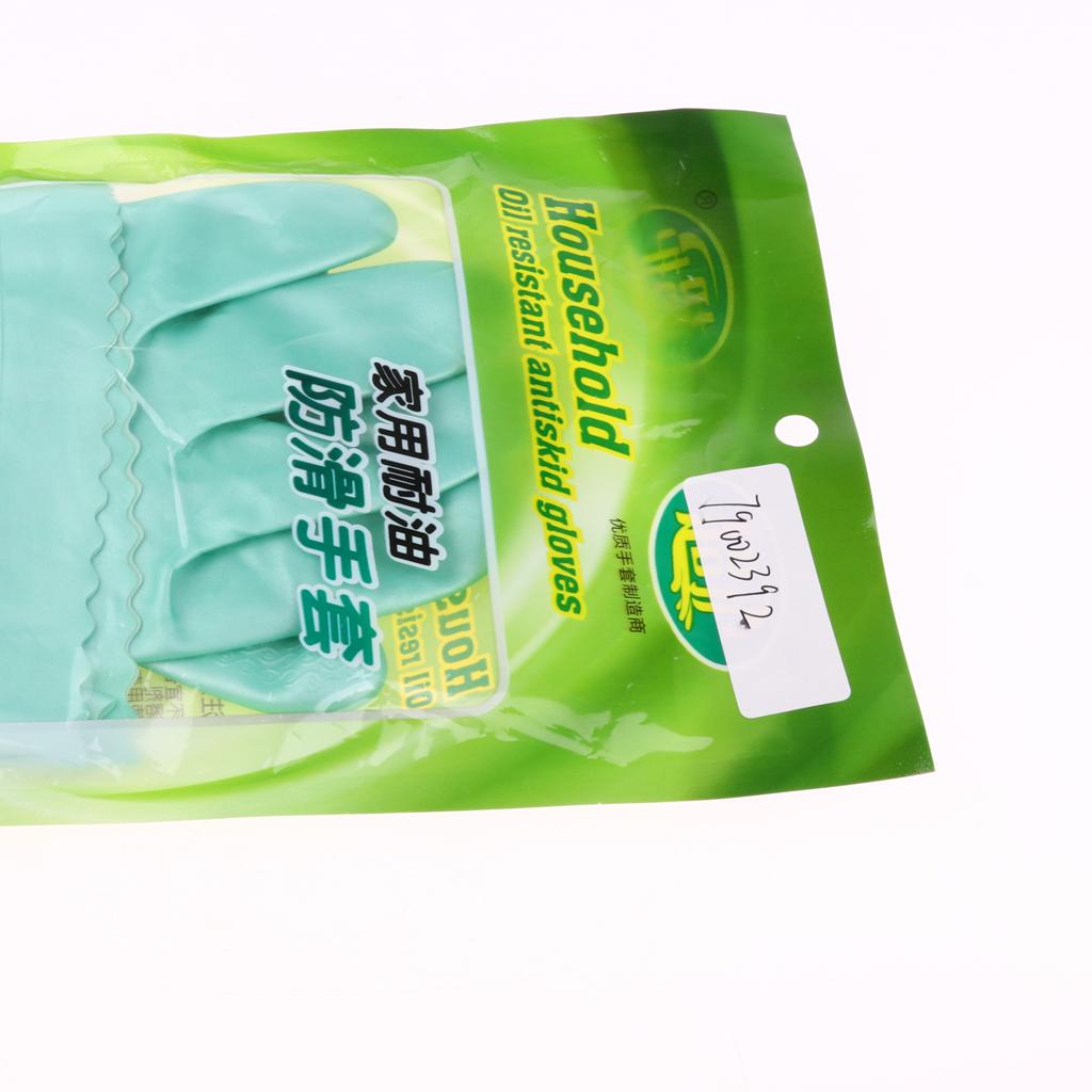 Latex&Nitrile Gloves Green 300mm Hand Safety Protection Kitchen Cleaning M