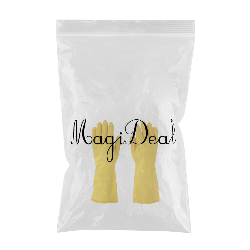 Latex Gloves Yellow 300mm Industrial Personal Hand Protective Equipment M