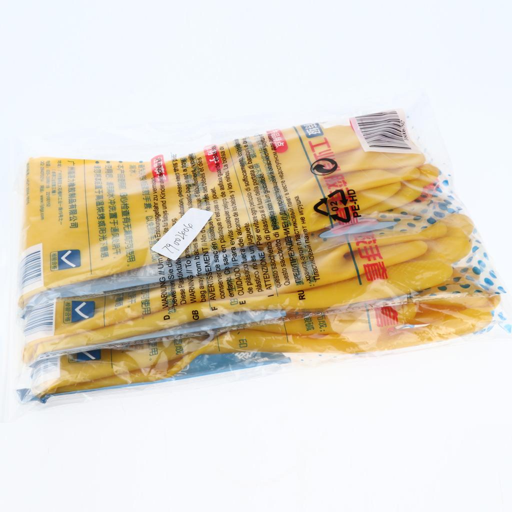 Latex Gloves Yellow 300mm Industrial Personal Hand Protective Equipment M