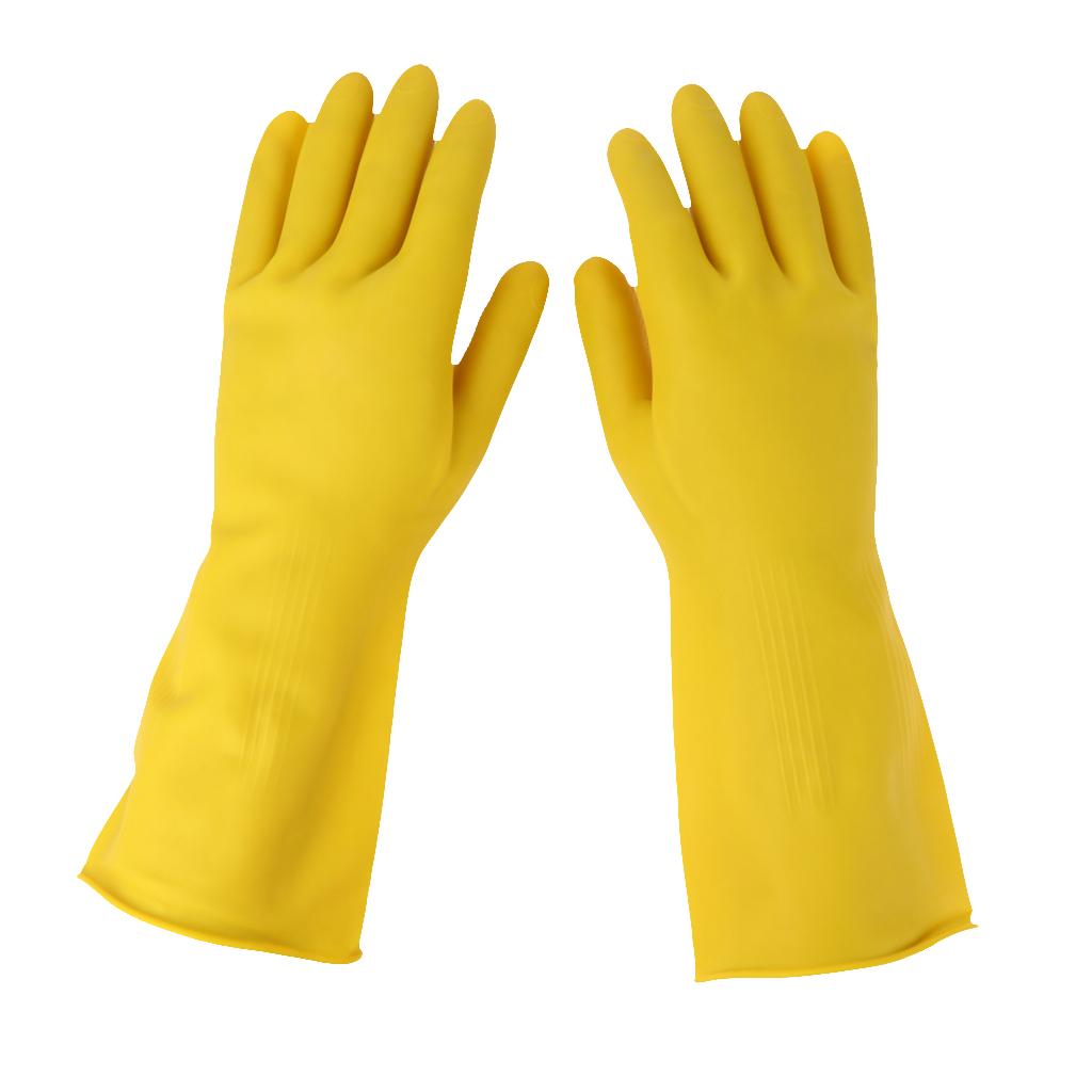 Latex Gloves Yellow 300mm Industrial Personal Hand Protective Equipment L