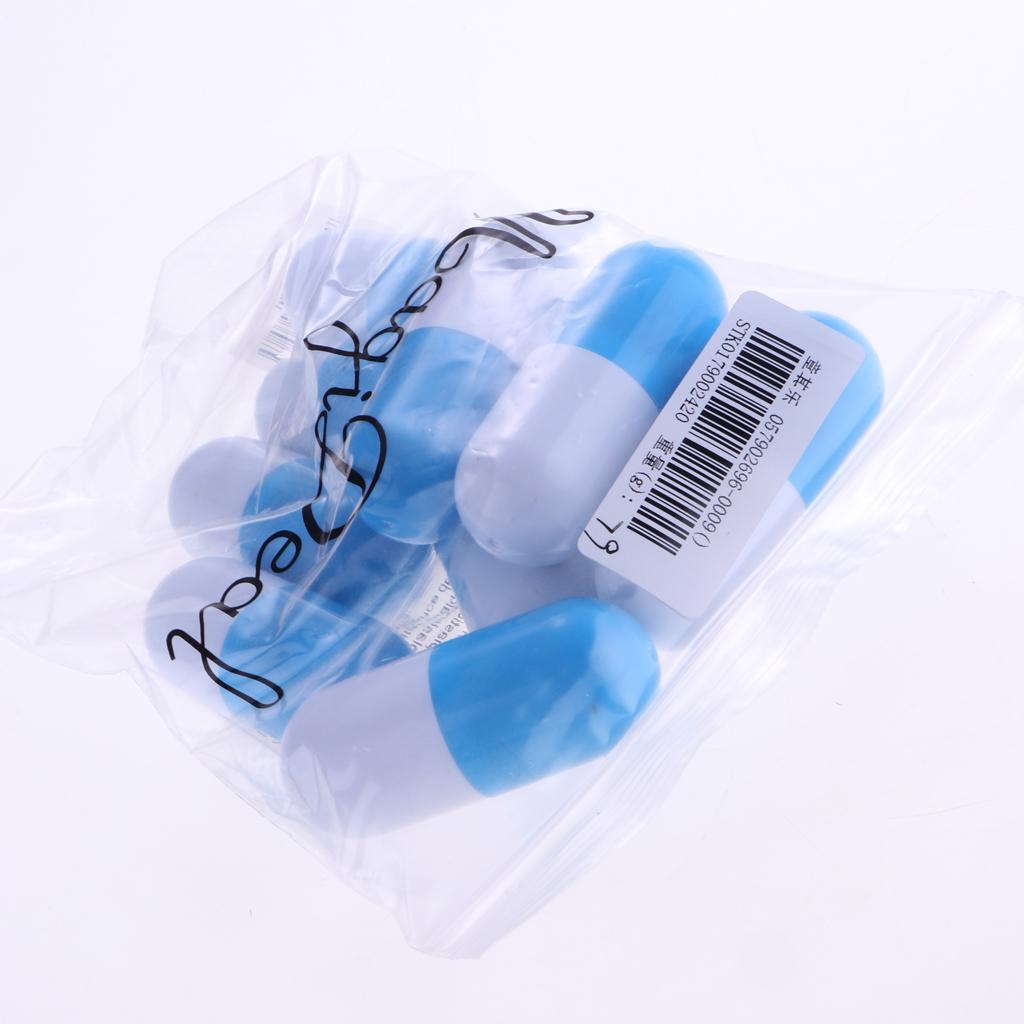 10 Pieces Smiling Face Pill Ball Point Pens Vitamin Capsule Ballpens -Blue