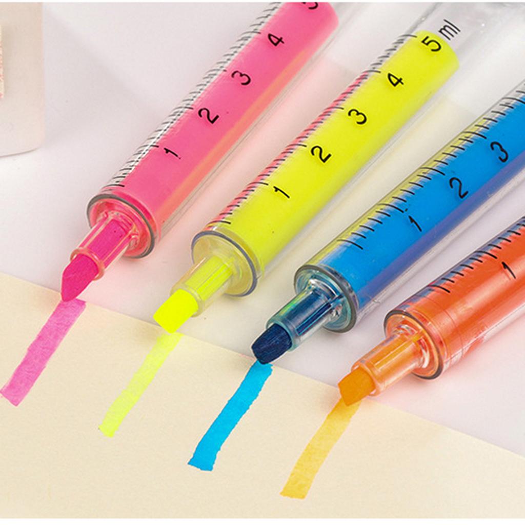 10 Pieces Creative Highlighter Pens Fluorescent Marker for Kids Yellow