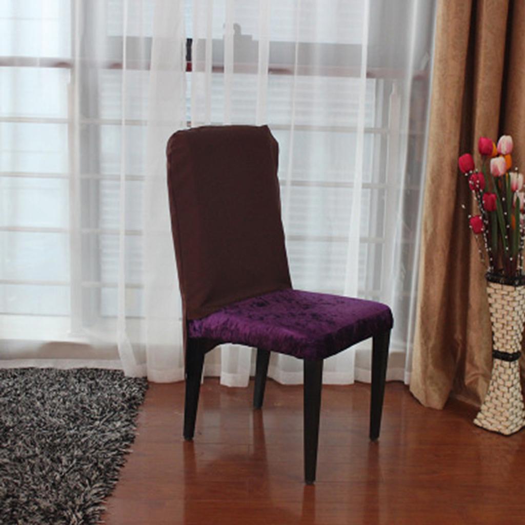 Universal Spandex Chair Covers For Wedding Party Decoration Dark Coffee