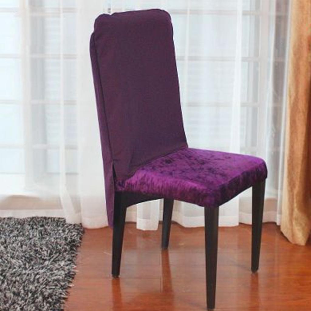 Universal Spandex Chair Covers For Wedding Party Decoration Dark Purple