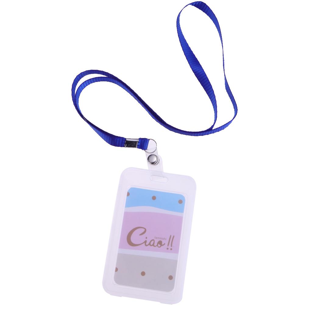 Vertical Credit Card Bus Pass ID Badge Holder Protector Ciao