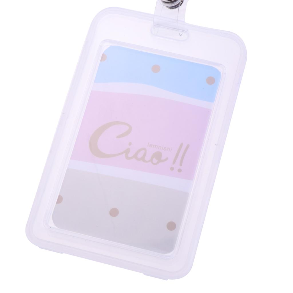 Vertical Credit Card Bus Pass ID Badge Holder Protector Ciao