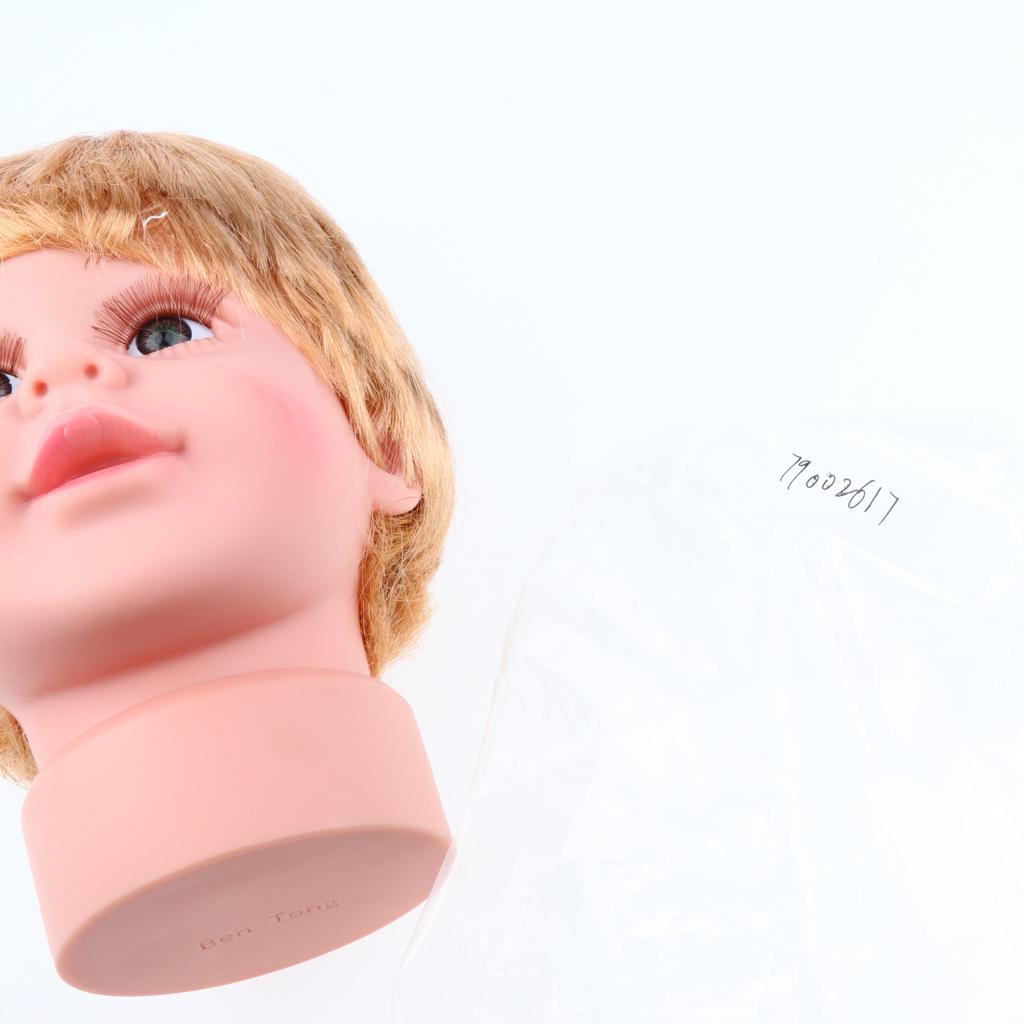 Lovely Realistic Baby Child Head Mannequin Head With Wig For Hat Cap Display