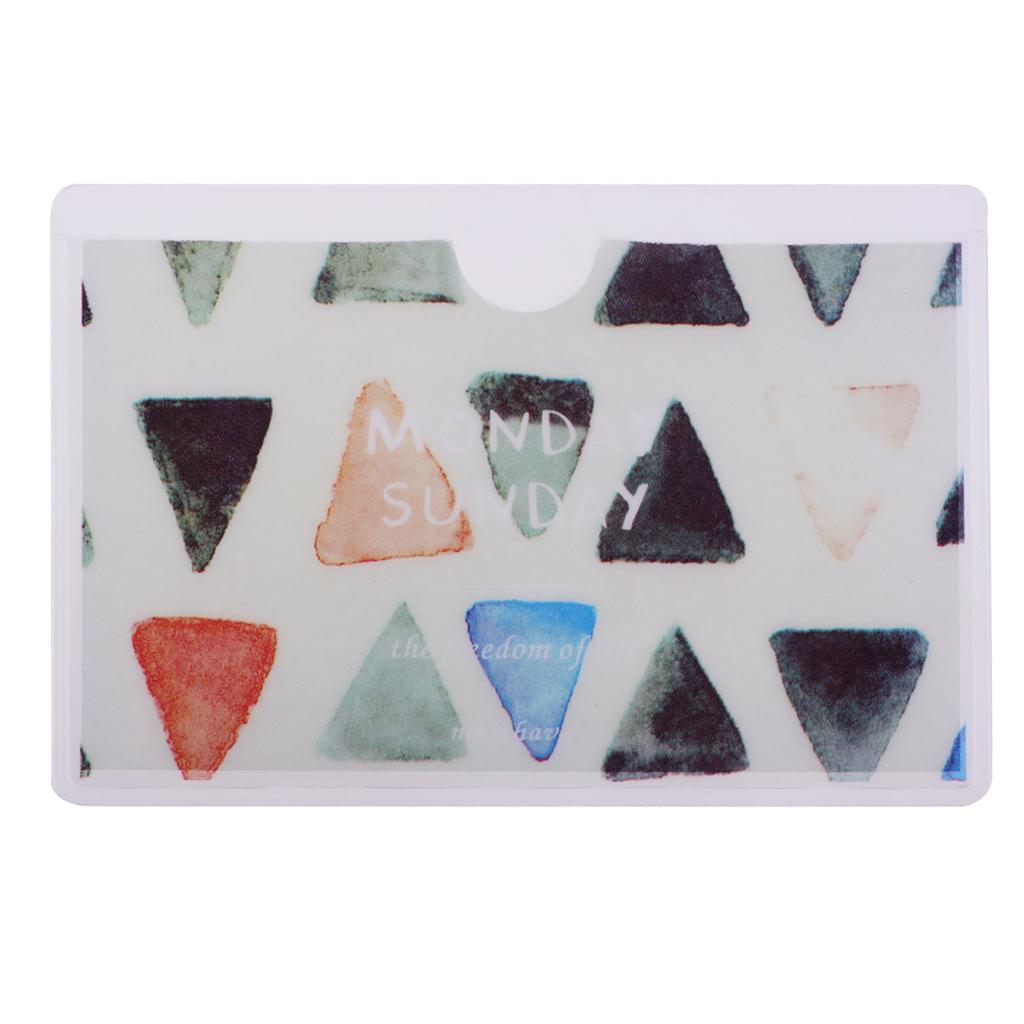 10 Pieces Creative PVC Student ID Card Protection Holder Small Triangles