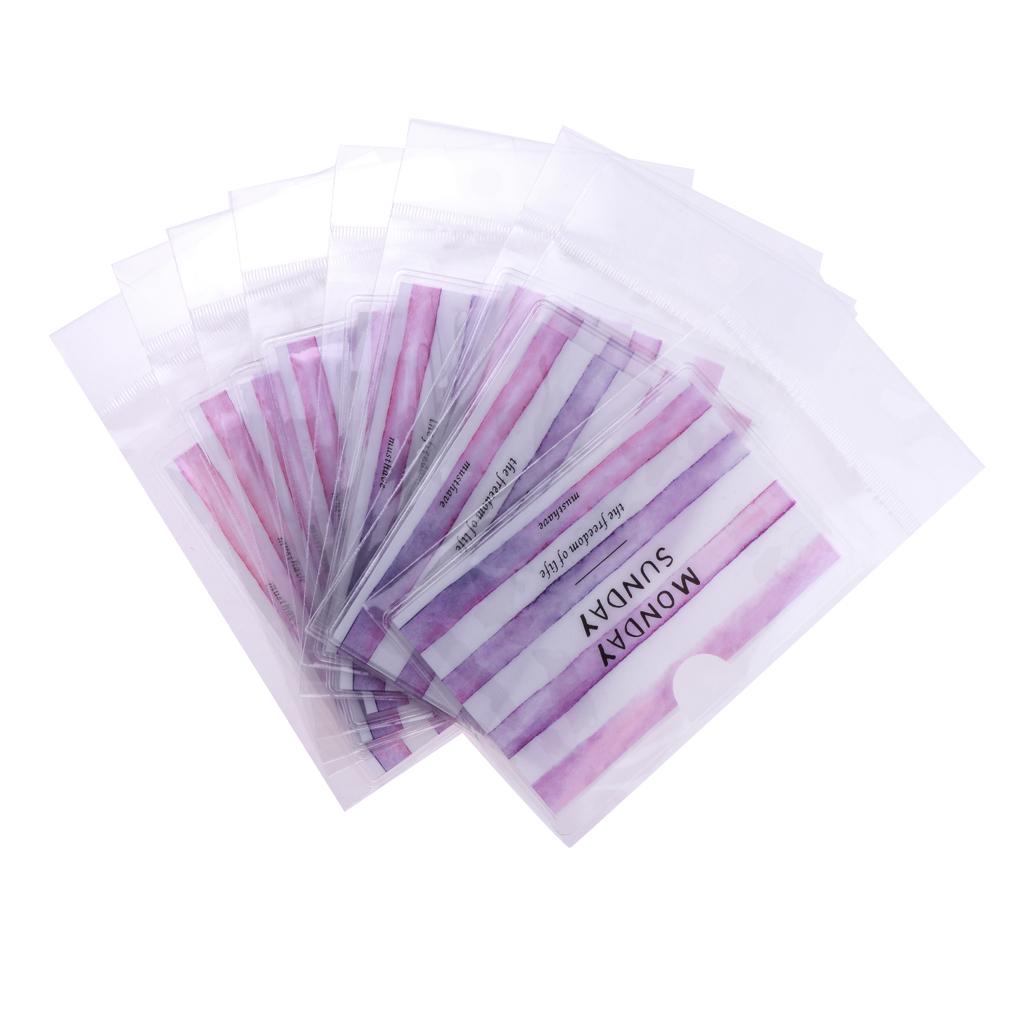 10 Pieces Creative PVC Student ID Card Protection Holder Purple Stripes