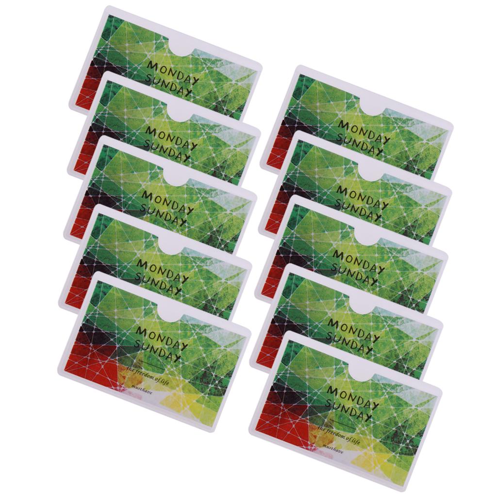 10 Pieces Creative PVC Student ID Card Protection Holder Color of Nature