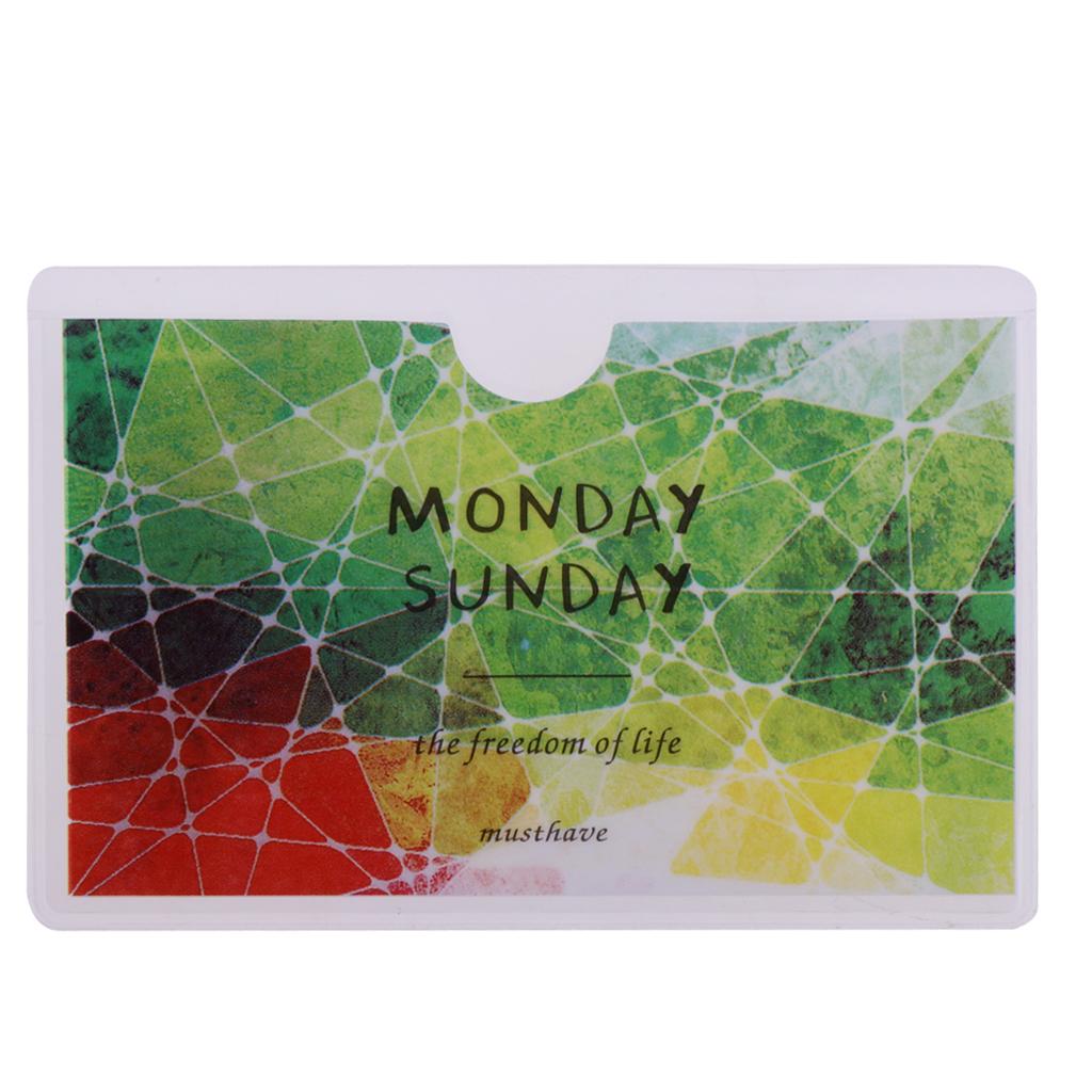 10 Pieces Creative PVC Student ID Card Protection Holder Color of Nature