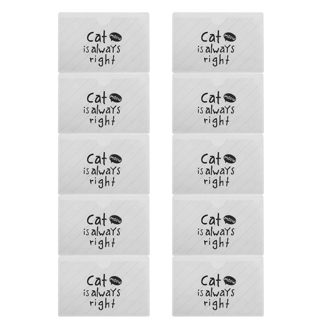 10 Pieces PVC Clear Business Work Office Card Badges Holder ID Card Cases #3