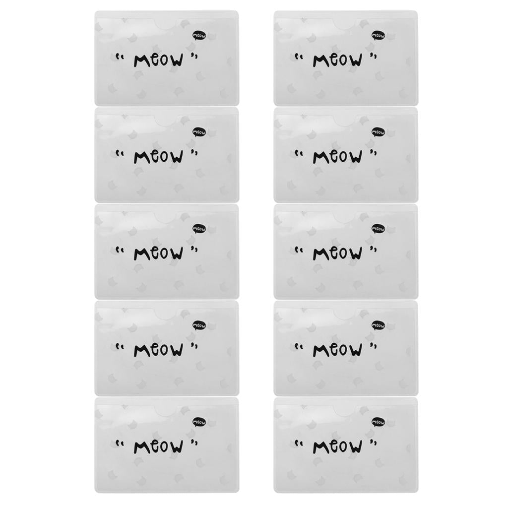 10 Pieces PVC Clear Business Work Office Card Badges Holder ID Card Cases #4