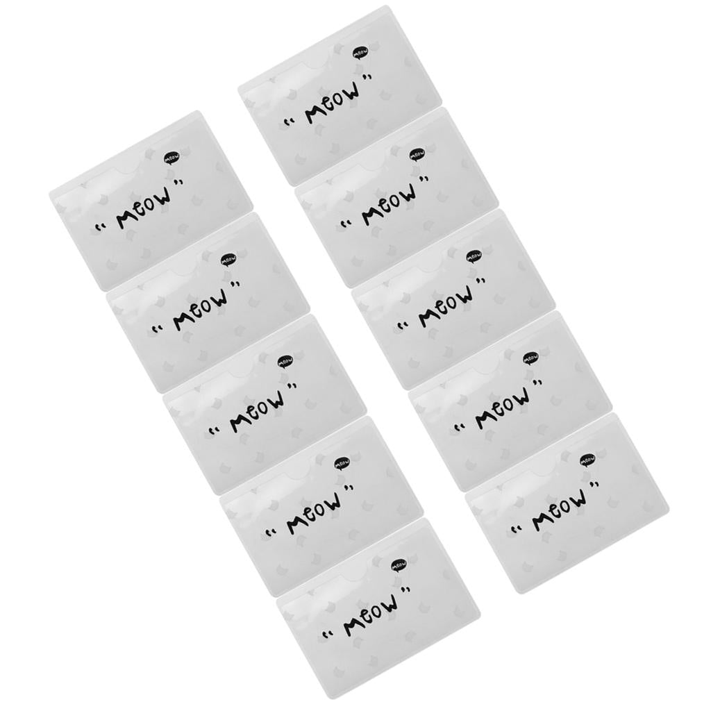 10 Pieces PVC Clear Business Work Office Card Badges Holder ID Card Cases #4