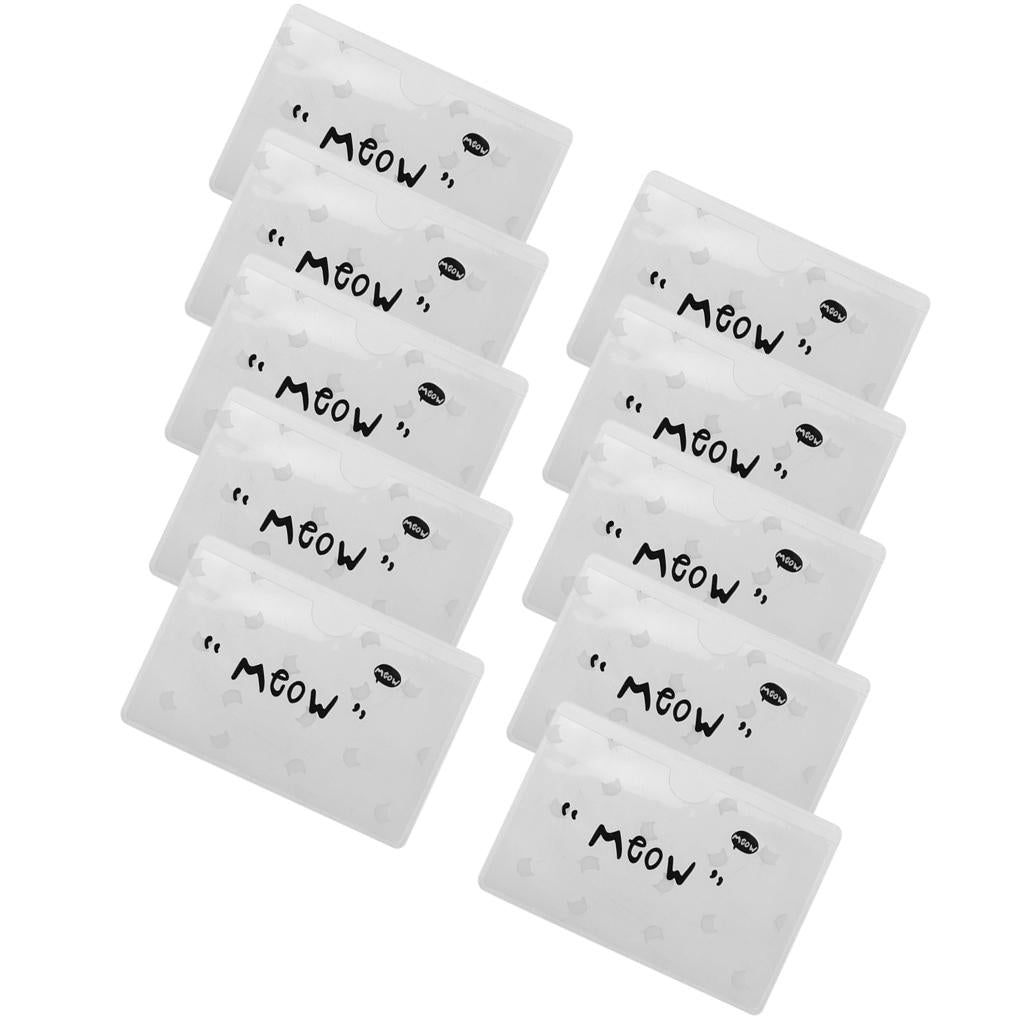 10 Pieces PVC Clear Business Work Office Card Badges Holder ID Card Cases #4