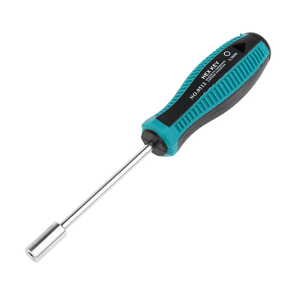 Hexagon Six Angle Chrome-Vanadium Sleeve Screwdriver Bolt Driver 3mm