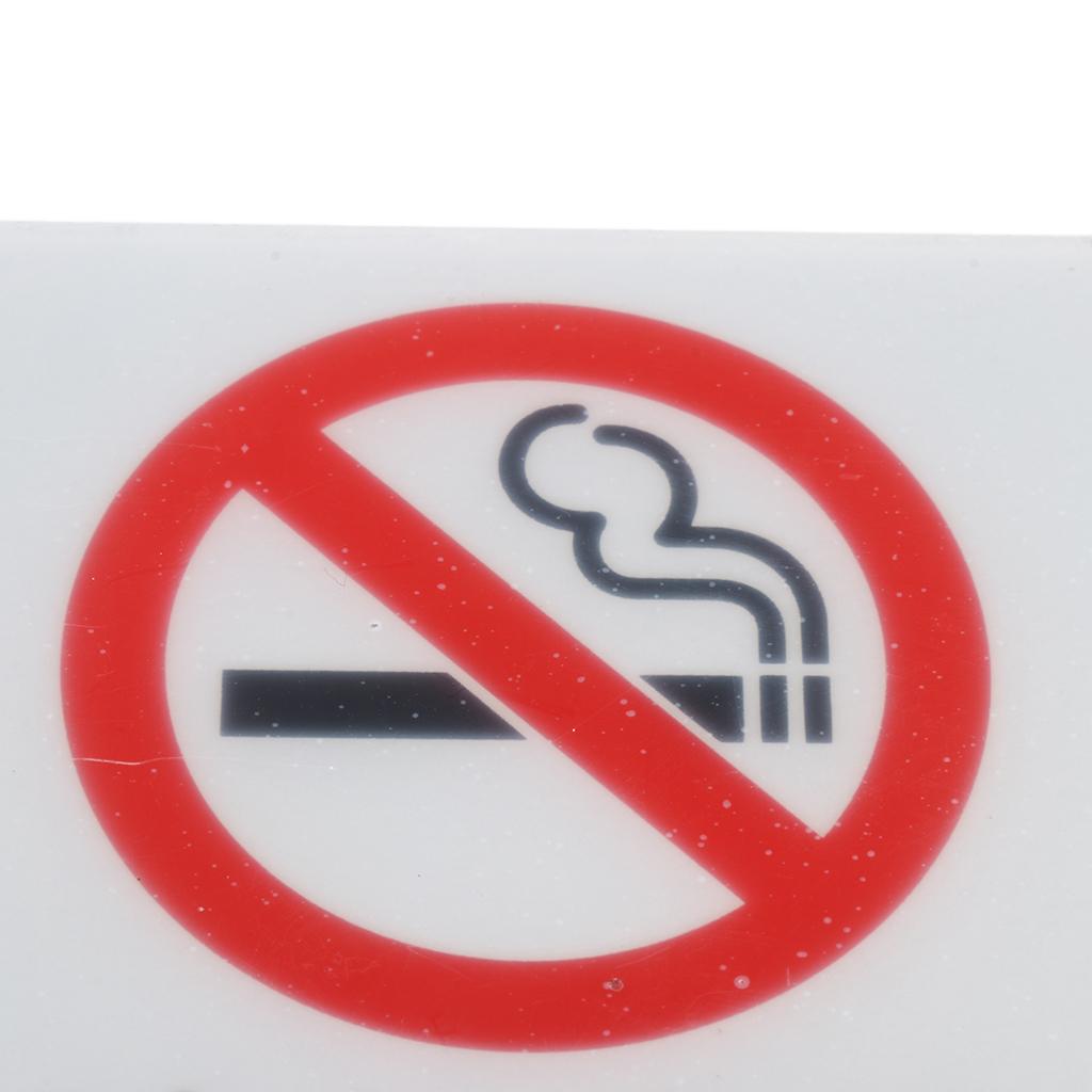 Acrylic No Smoking Sign, No Smoking Sticker, Warning Sign for Bar, Restaurant, Cafe, School etc. / Durable