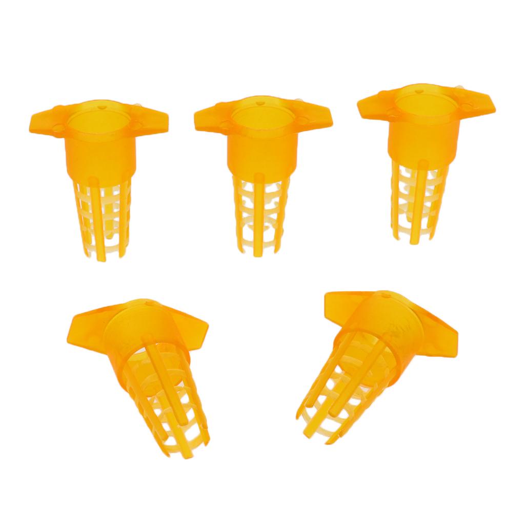 10 Pieces Bee Cage Cather Bee Cage for Beekeeper Tool Yellow