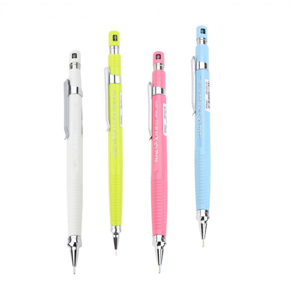 0.5 Mechanical Pencils Propelling Pencil with Lead Type Marker  White