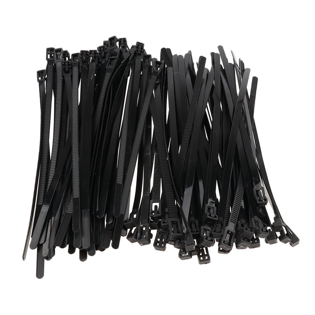 100 Pieces Adjustable Nylon Cable Ties Cord for Electrical Appliance 8mm