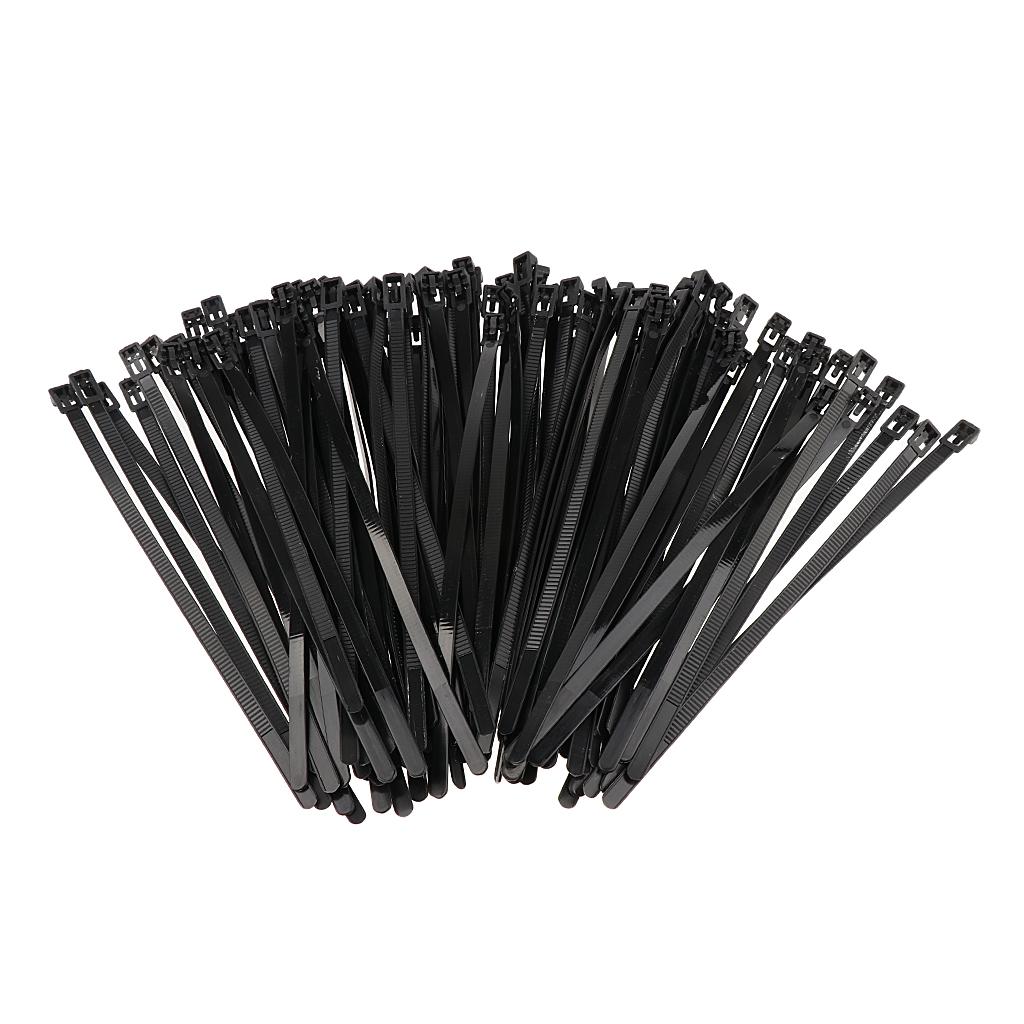 100 Pieces Adjustable Nylon Cable Ties Cord for Electrical Appliance 8mm