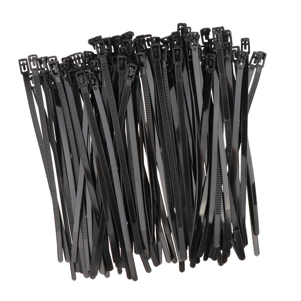 100 Pieces Adjustable Nylon Cable Ties Cord for Electrical Appliance 8mm