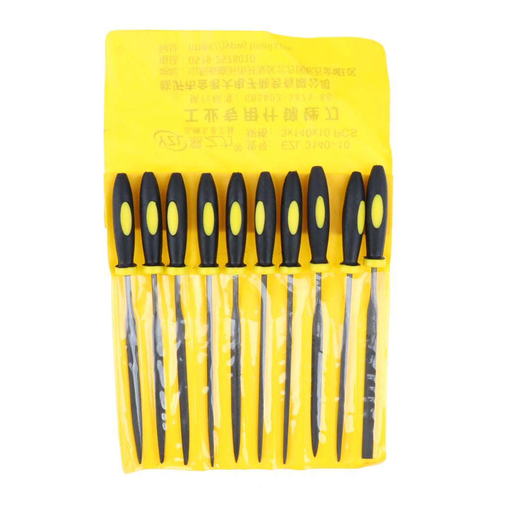 10 Pieces Steel Files Set Metal File Rasp Needle File Tools Hand Woodworking