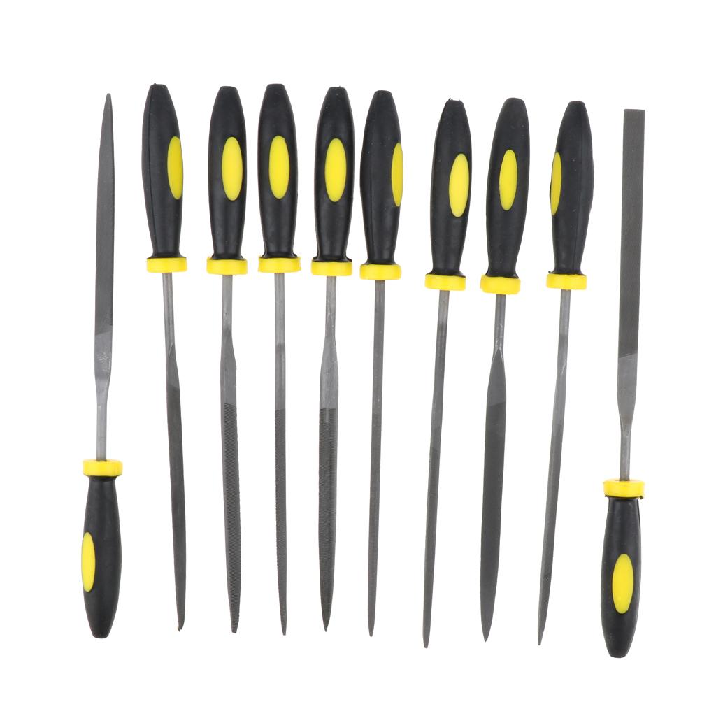 10 Pieces Steel Files Set Metal File Rasp Needle File Tools Hand Woodworking