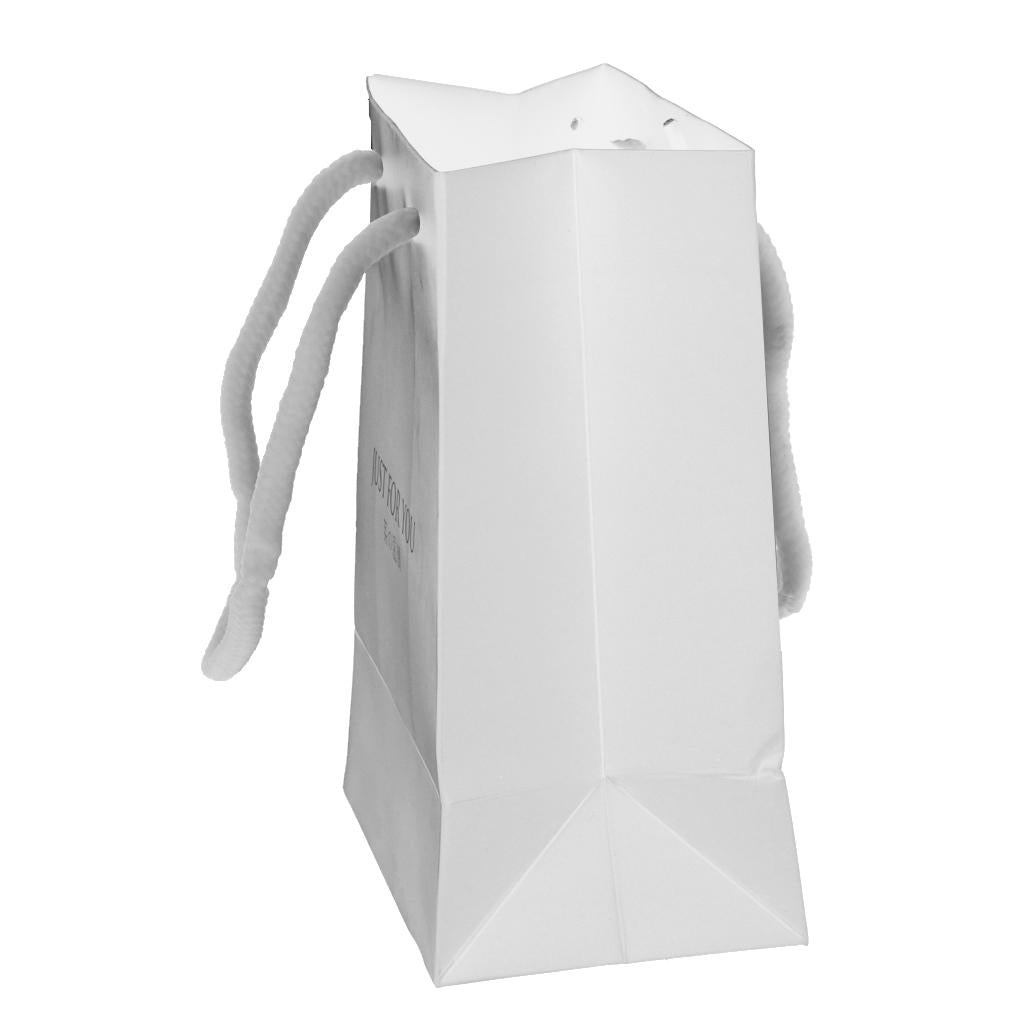 5 Pieces Small Paper Gift Bag Kraft Bags Jewelry Packaging Party Grey