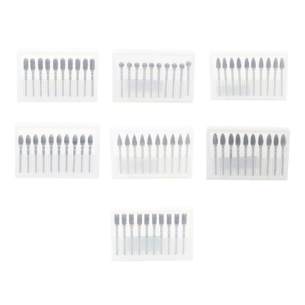 Set of 10 Pieces 6mm Tungsten Carbide Burrs Rotary Burrs Grinder Shank Bits