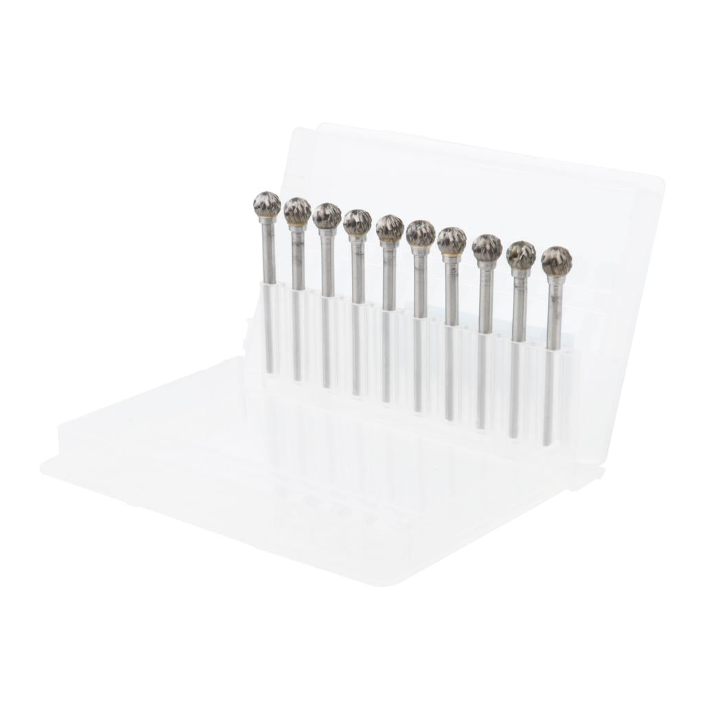 10 Pieces 6mm Tungsten Carbide Burrs Rotary Point Burrs Grinder Shank Bits