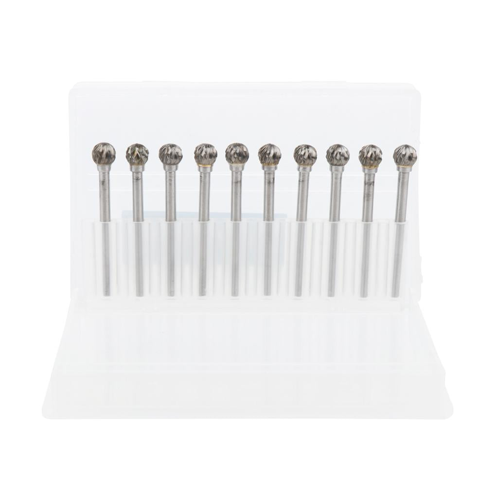 10 Pieces 6mm Tungsten Carbide Burrs Rotary Point Burrs Grinder Shank Bits