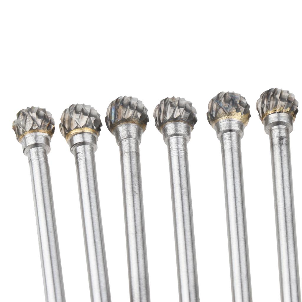 10 Pieces 6mm Tungsten Carbide Burrs Rotary Point Burrs Grinder Shank Bits