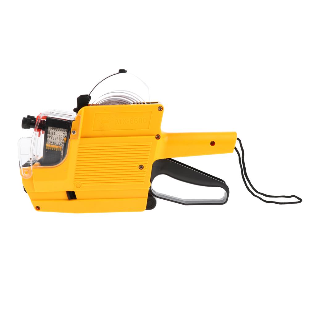 MX-6600 10 Digits 2 Lines Price Tag Price Labeller Multi-Currency Yellow