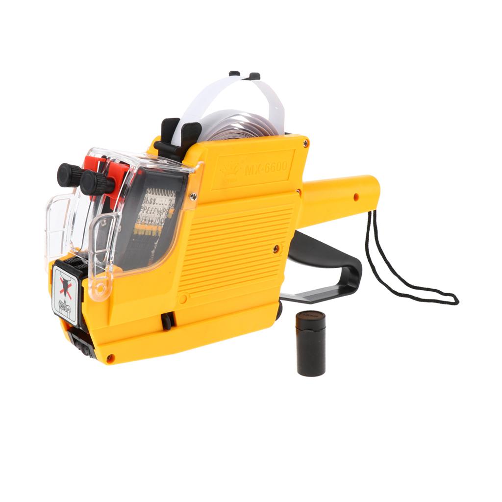 MX-6600 10 Digits 2 Lines Price Tag Price Labeller Multi-Currency Yellow